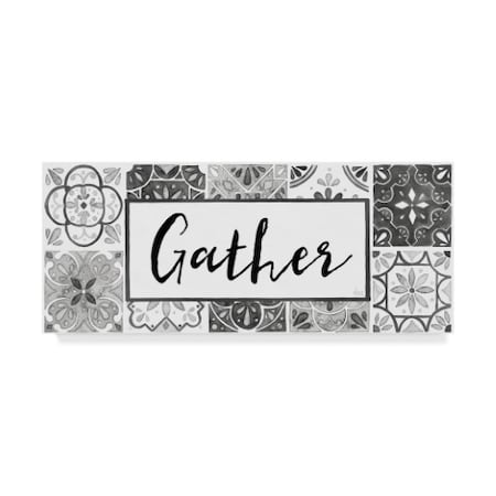 Laura Marshall 'Garden Getaway Gather BW Crop' Canvas Art,10x24